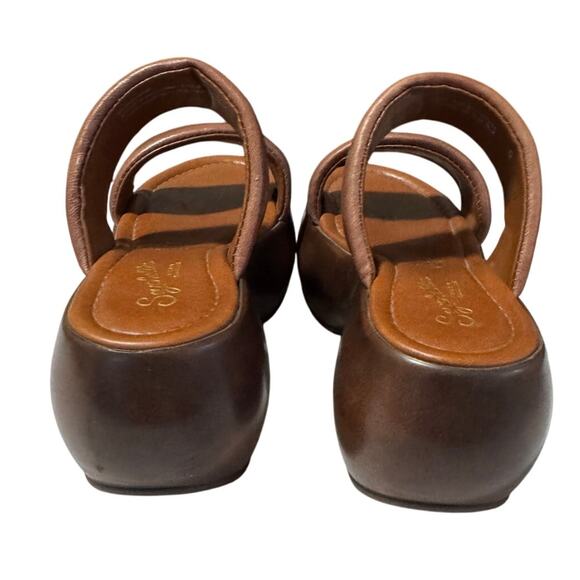 Seychelles Made in Italy Troublemaker Platform Sandals S(6) Brown 3" Rise - Picture 5 of 8